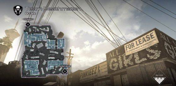 צילום מסך של מפת Call of Duty: Ghosts Octane