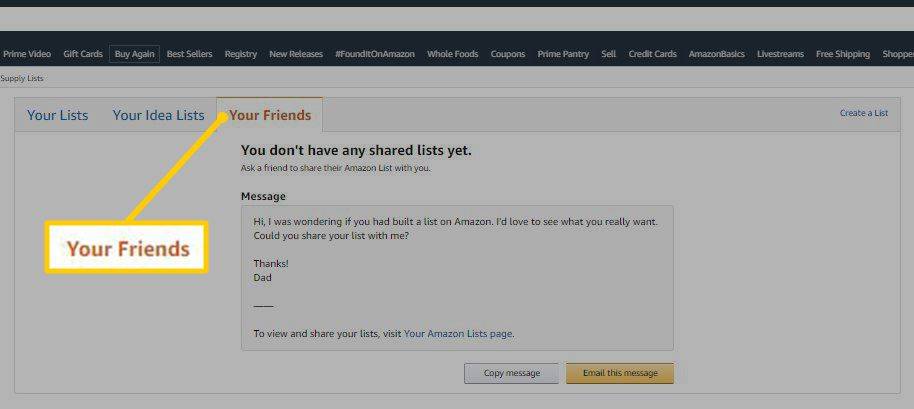 Dine venner-fanen på Amazon