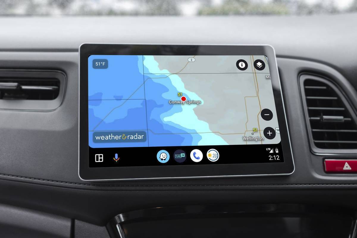 تطبيق الطقس والرادار لنظام Android Auto