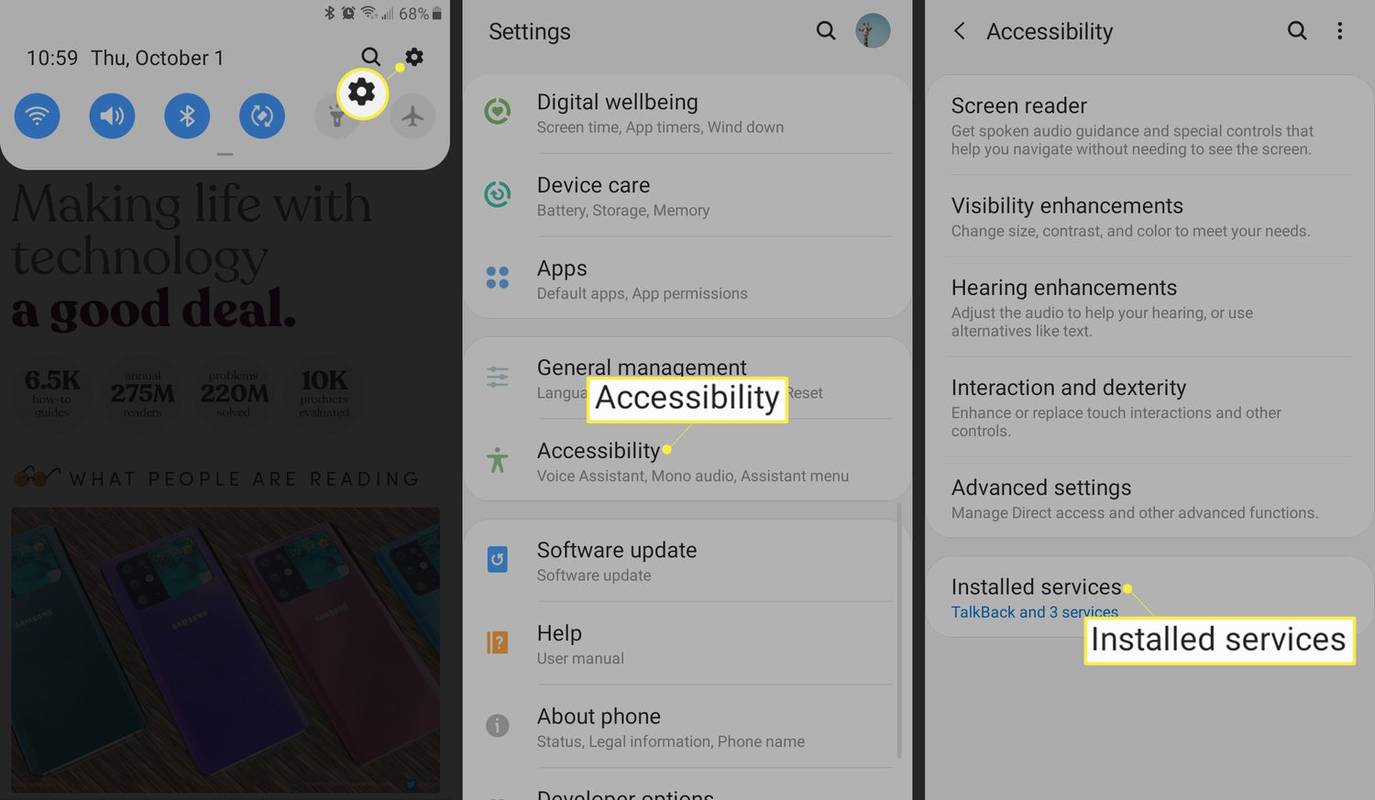 Cara membuka fitur Aksesibilitas di pengaturan Android