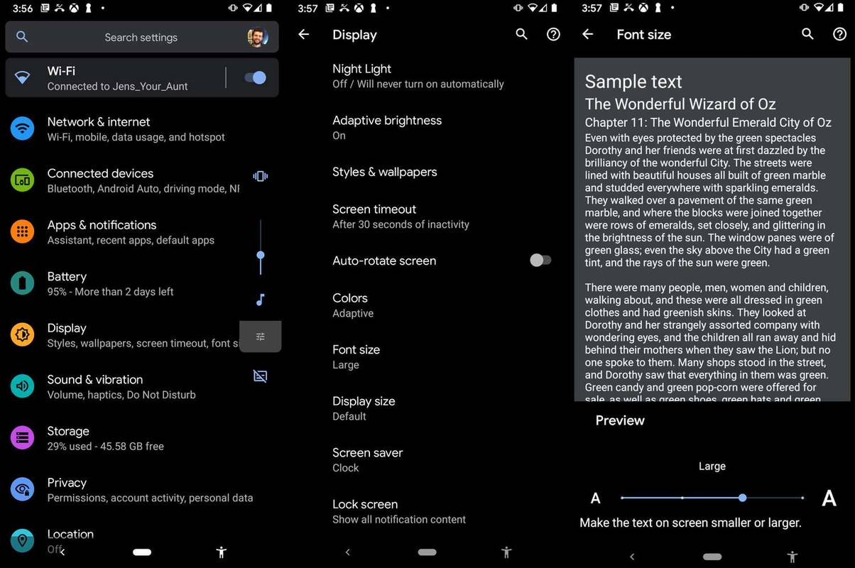 Android ekrano kopija