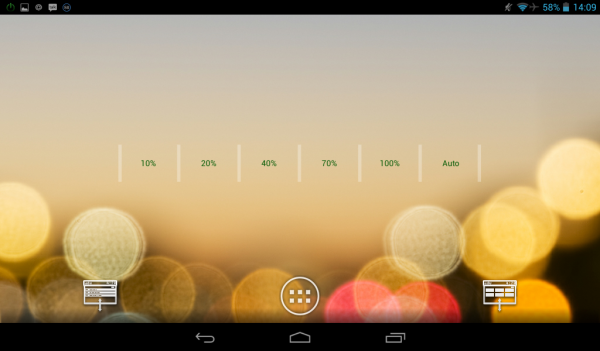 prispôsobiteľné ovládanie jasu pre domovskú obrazovku systému Android