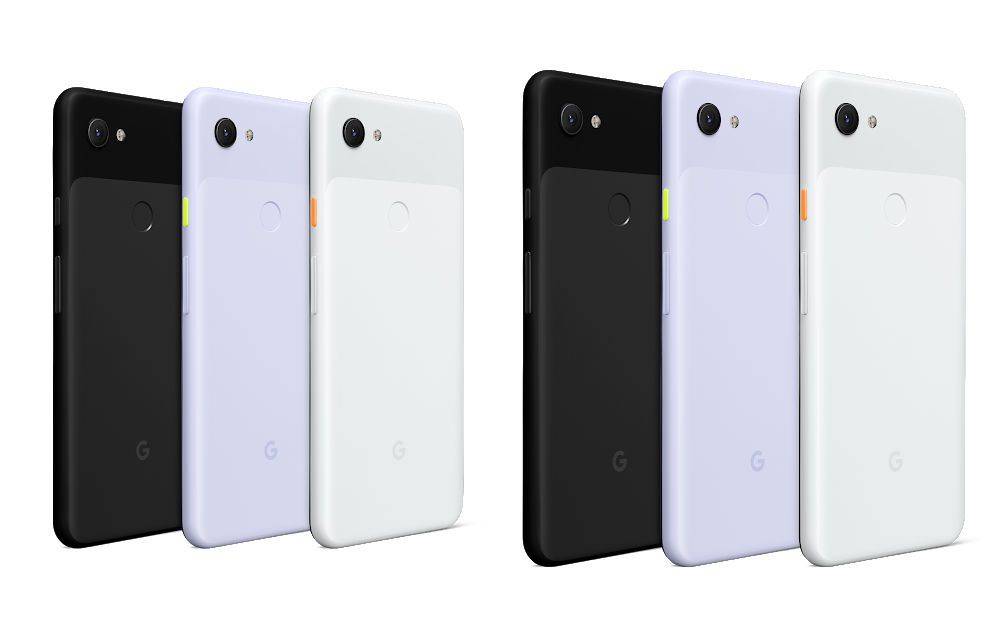 Pixel 3a og Pixel 3a XL-telefoner.