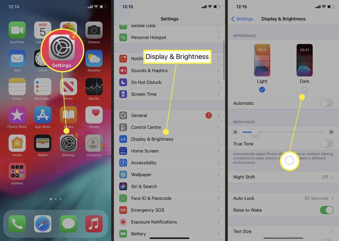 Kroky potrebné na zmenu zo svetlého na tmavé pozadie a klávesnicu v systéme iOS