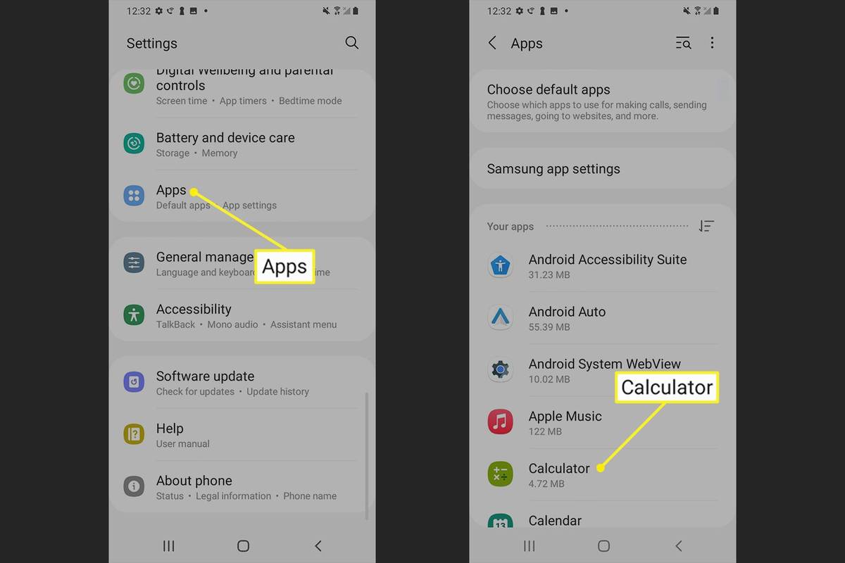 Layar Pengaturan Aplikasi Android dengan aplikasi yang dipilih