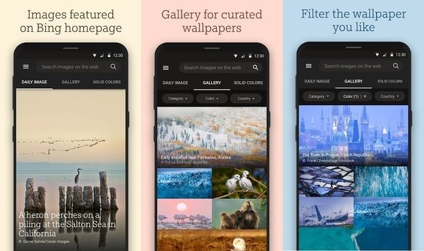 Aplikácia Bing Wallpaper pre Android