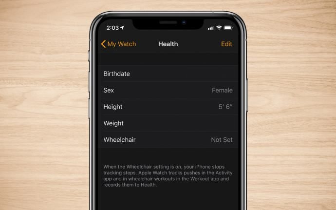 iPhone Apple Watch helsestatistikk