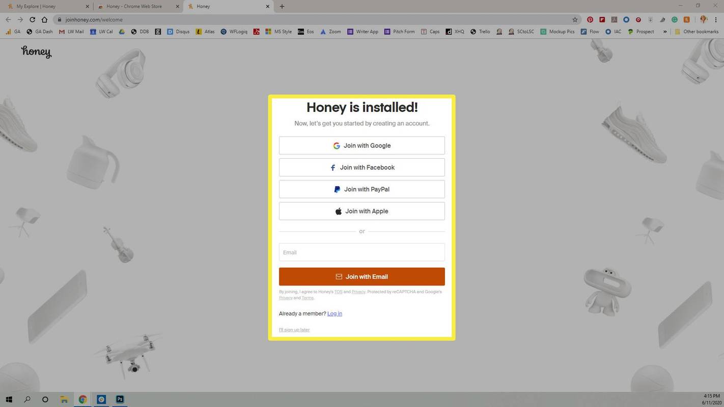 Langkah terakhir untuk menginstal ekstensi Honey App di browser.