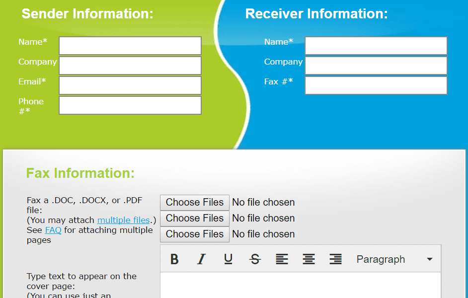 Servei de fax en línia gratuït de FaxZero
