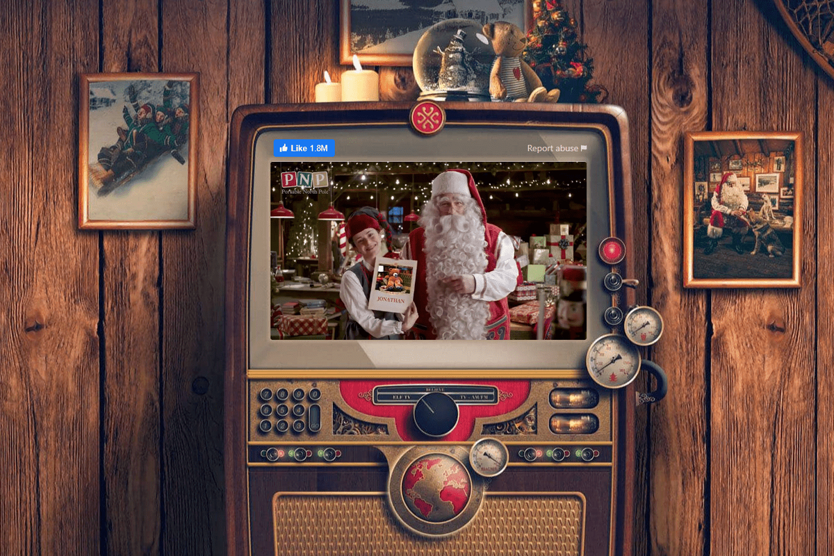Une vidéo du Père Noël au pôle Nord portable
