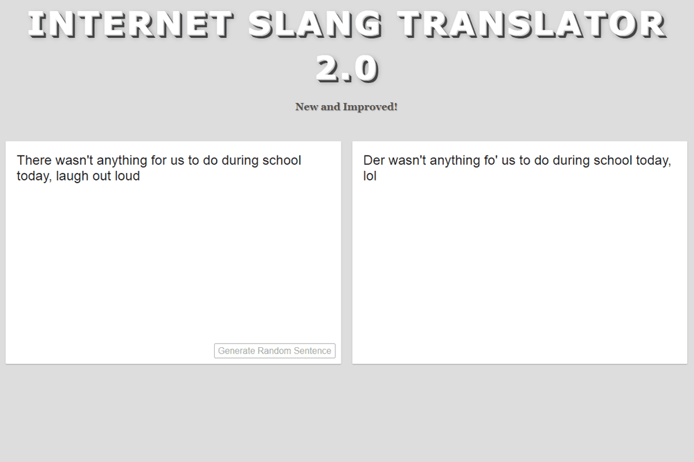 인터넷 속어 번역기