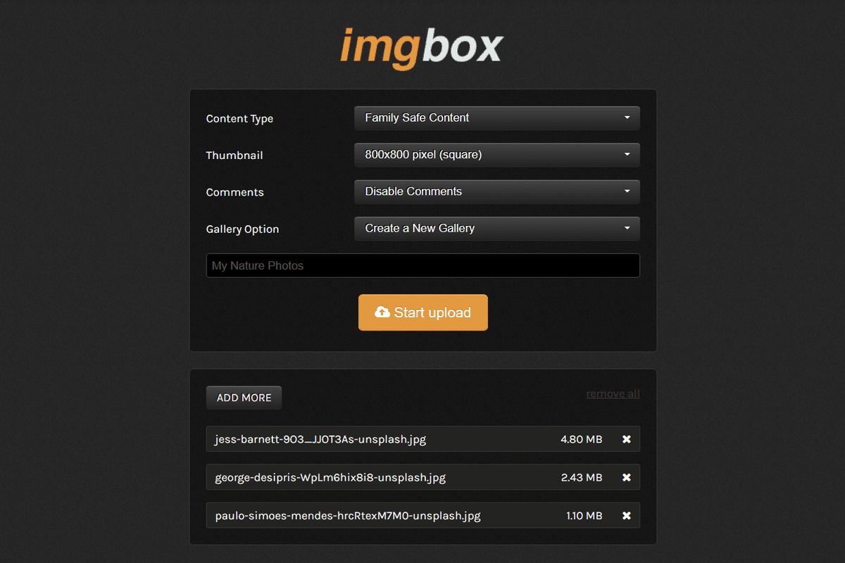 strona przesyłania imgbox