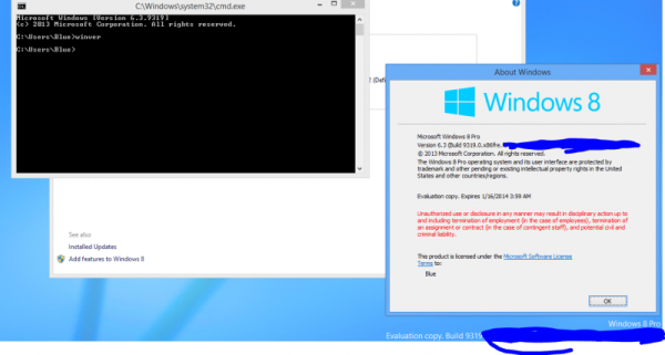Windows 9 Blue NT jádro 6.3