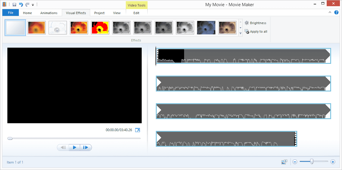 Windows Live Movie Maker - 무료 비디오 변환기 소프트웨어