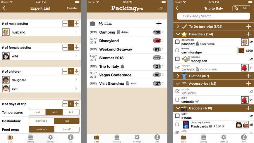 iOS용 Packing Pro 앱