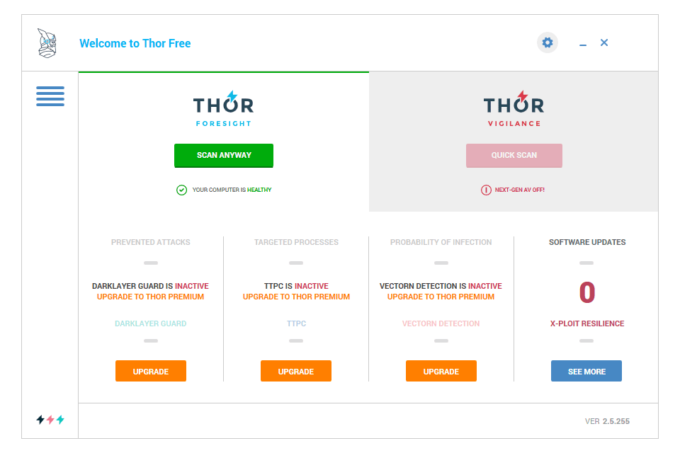 Actualizador de software gratuito Thor