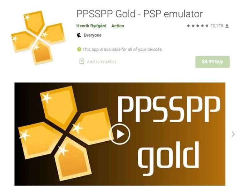 Émulateur PPSSPP Gold PSP