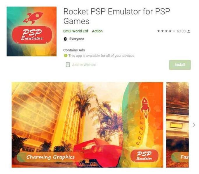 Rocket PSP Emulator - Meilleurs jeux ppsspp
