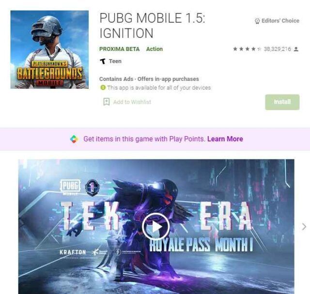 Mobilní hra Pubg pro Android