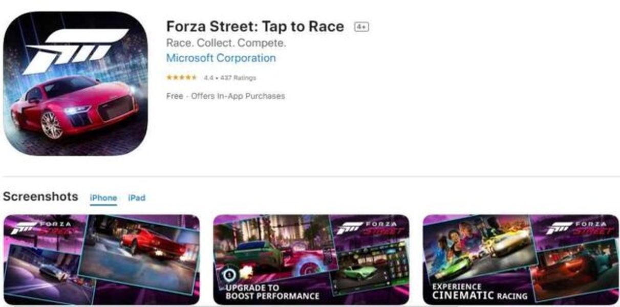 Stáhněte si Forza street na ios