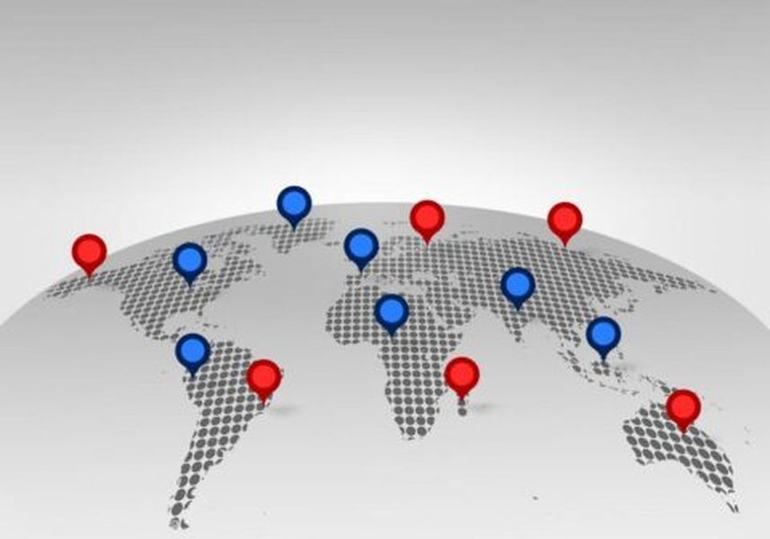 विश्व मानचित्र भीड़ जीपीएस तकनीक