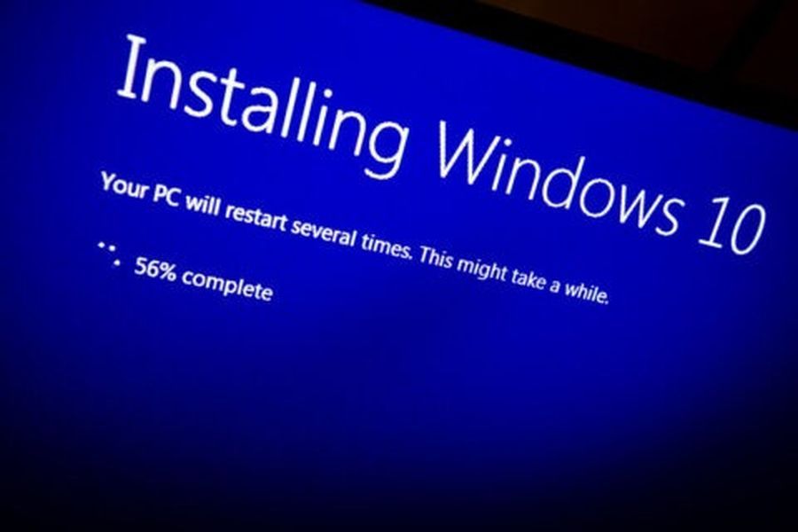 Pag-install ng Windows 10, para ayusin ang paghanda ng mga bintanang naka-stuck