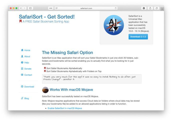 Safarisort-Website
