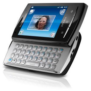 Vista della tastiera del Sony Ericsson Xperia X10 Mini Pro