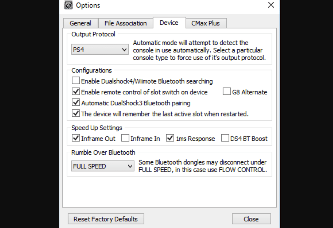 Povolenie podpory ovládača PS3 v CronusMAXPlus