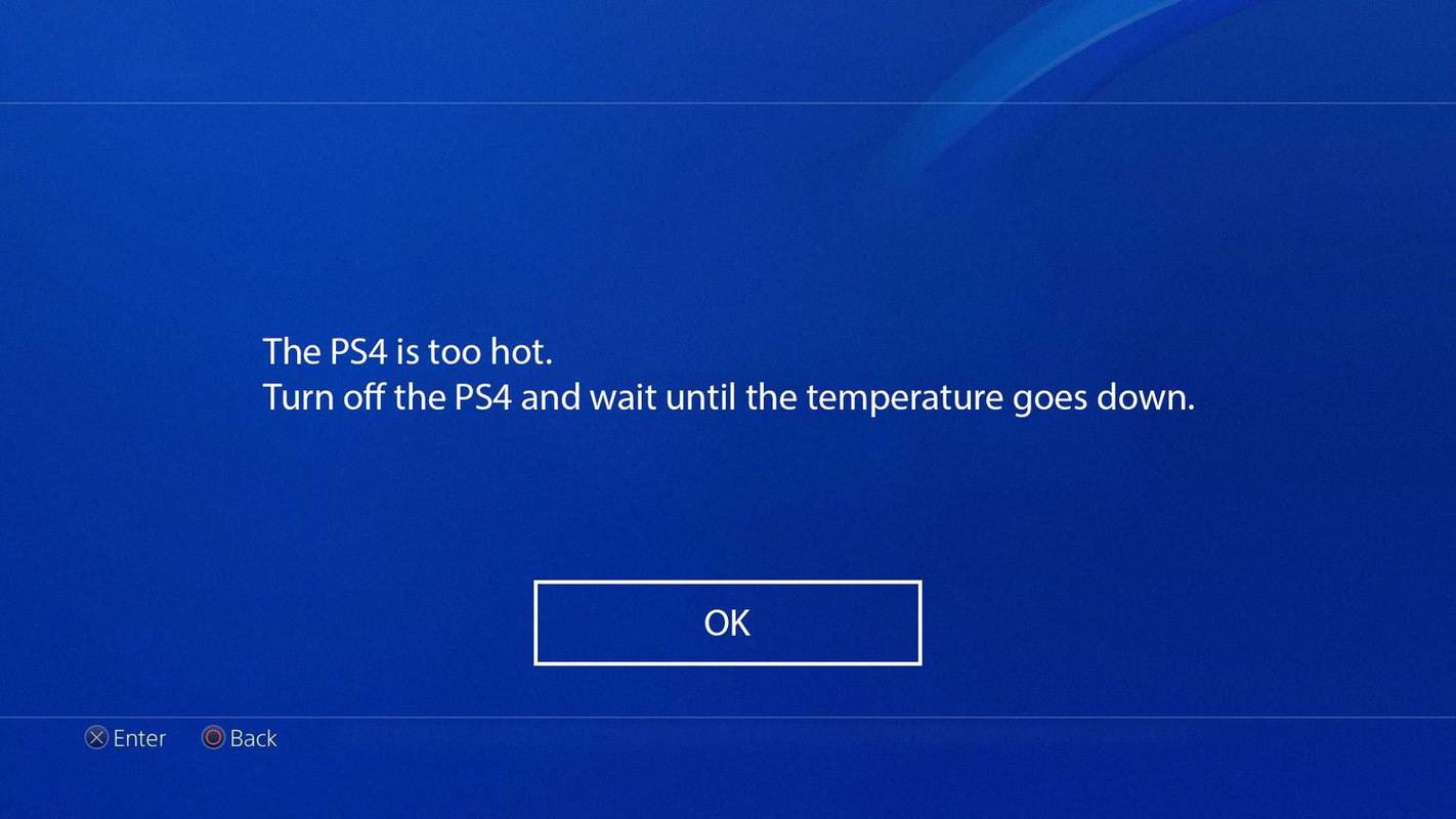 Zrzut ekranu gorącej konsoli PS4.