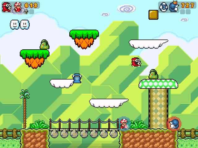 Et skjermbilde fra Super Mario War