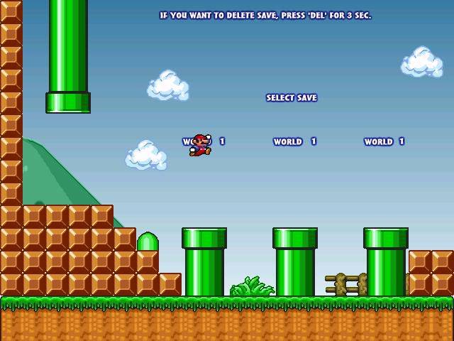 Et skjermbilde fra Super Mario 3: Mario Forever