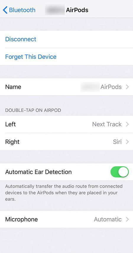 Az AirPod név megváltoztatása