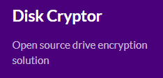 Hjemmeside for DiskCryptor