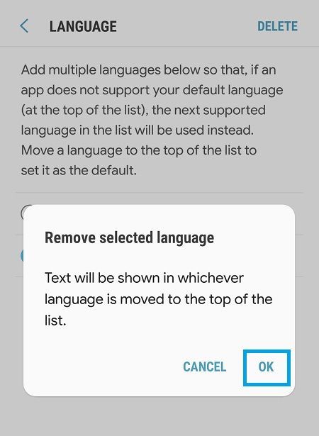 Samsung Galaxy J7 Changer de langue