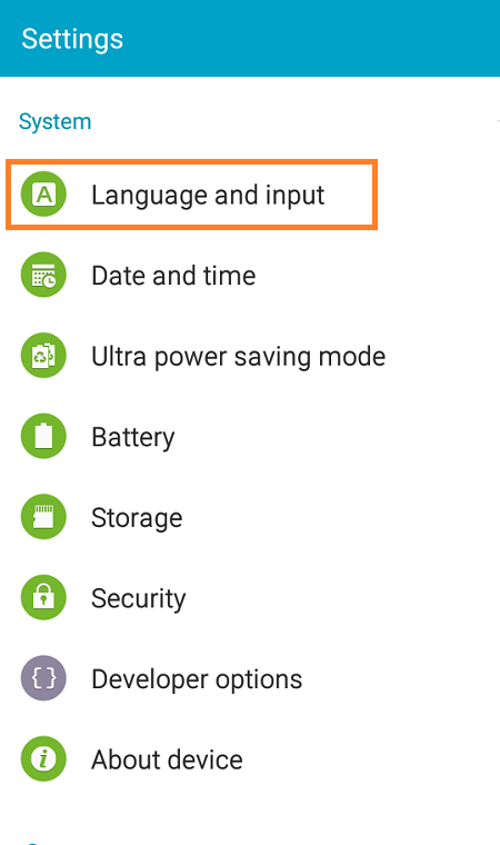 Samsung Galaxy J2 muutke keelt