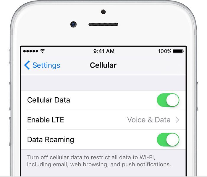 Dane mobilne nie działają na iPhonie 6S — co robić