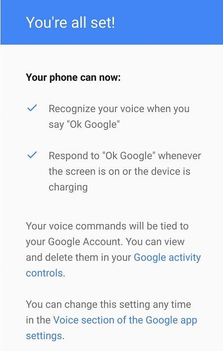 Samsung Galaxy J2 – OK Google 사용 방법