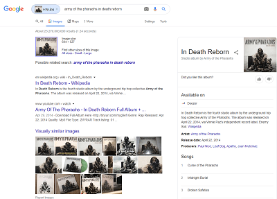търсене на изображения в Google