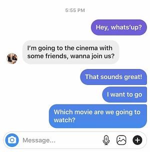 Instagram els meus missatges de color blau
