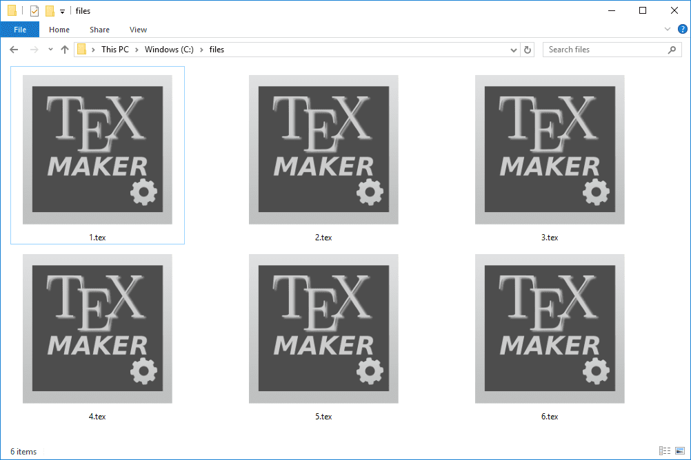Texmakeriga avanevad TEX-failid
