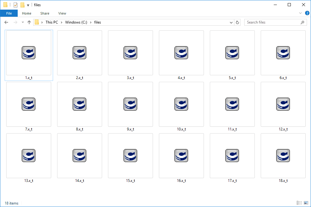 Kelių „Windows 10“ X_T failų, kurie atidaromi naudojant „Kubotek KeyCreator“, ekrano kopija