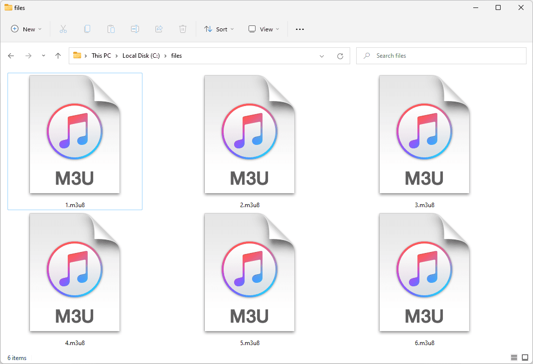 Файлы M3U8, открывающиеся в iTunes