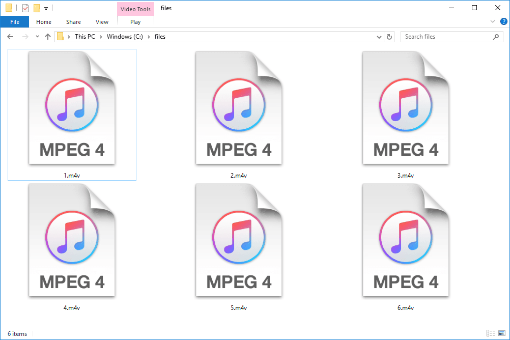 M4V-filer i Windows 10, der åbnes med iTunes