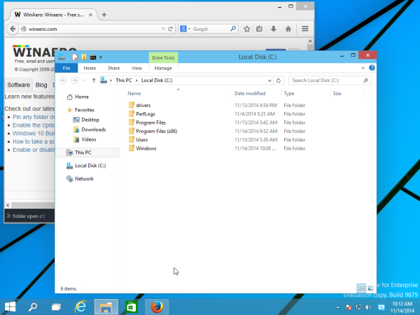 Folder Firefox membuka drive c