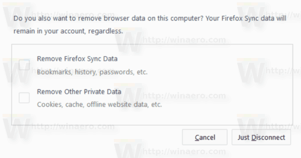 Firefox 62 Disconnect Sync