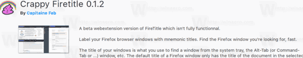 „Firefox 57“ „Firetitle“