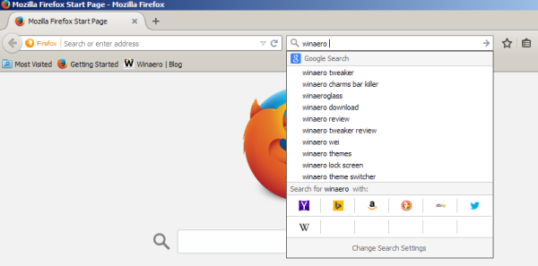 Firefox thay đổi các phím nóng của công cụ tìm kiếm 01