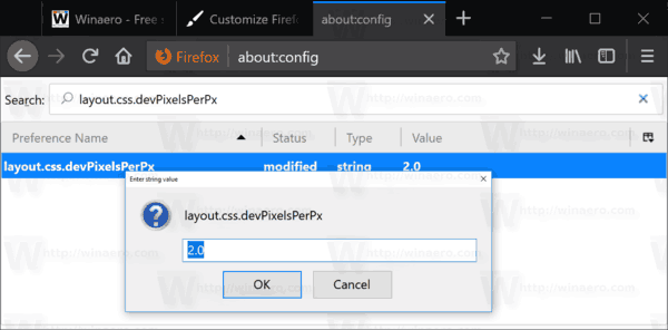 Povolte škálování HiDPI ve Firefoxu