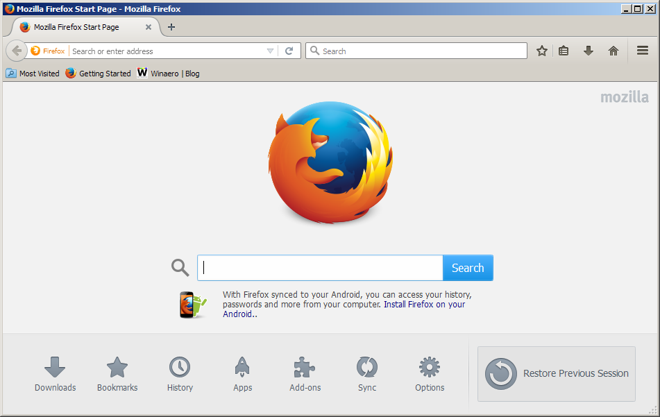 Firefox 41 κόμβος στιγμιότυπου οθόνης 2